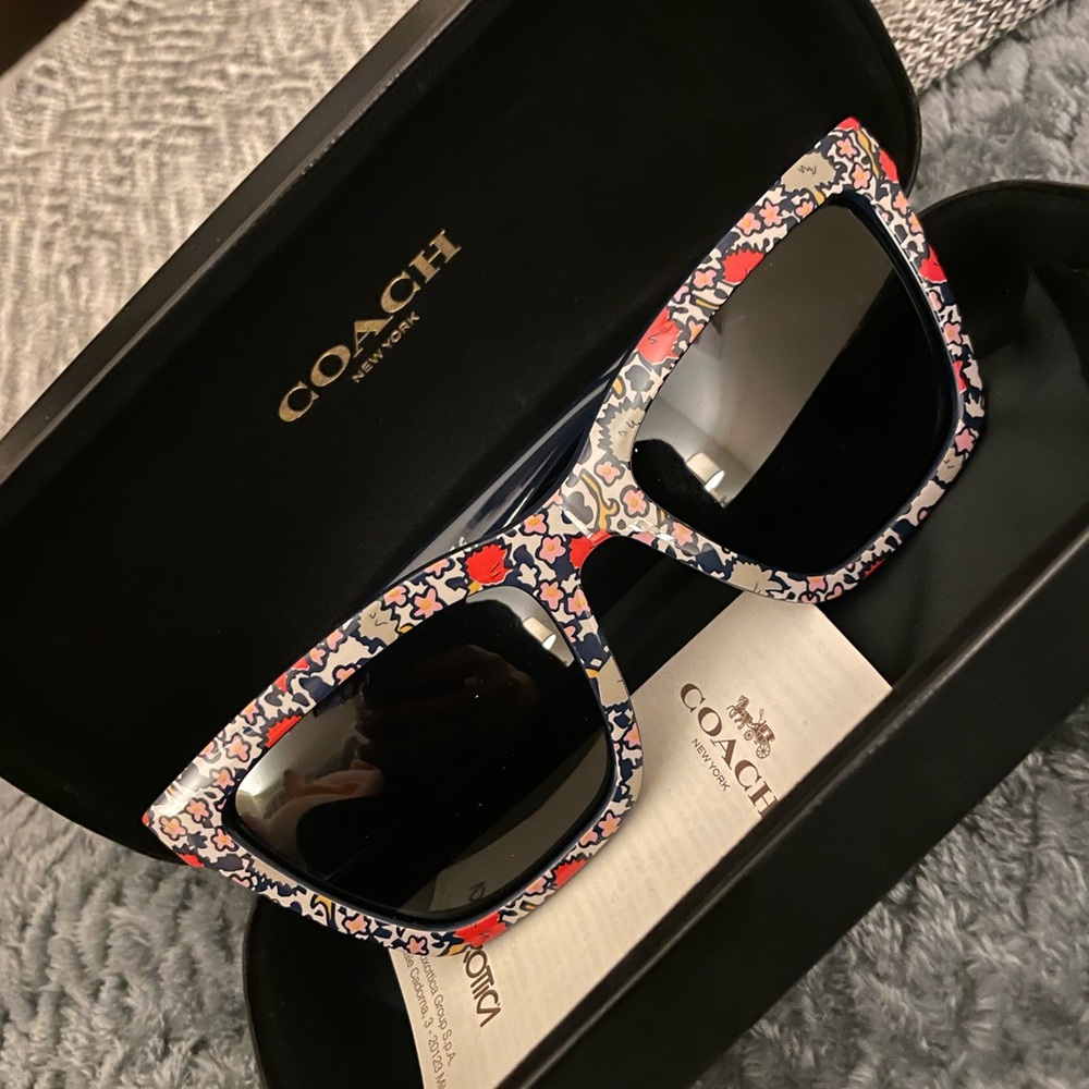 COACH Luxottica Floral Sunglasses